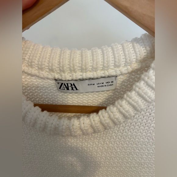 Zara Chunky Knit Top Size Medium - Picture 3 of 5